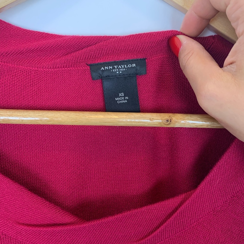 Ann Taylor Pink Long Sleeve Shirt XS